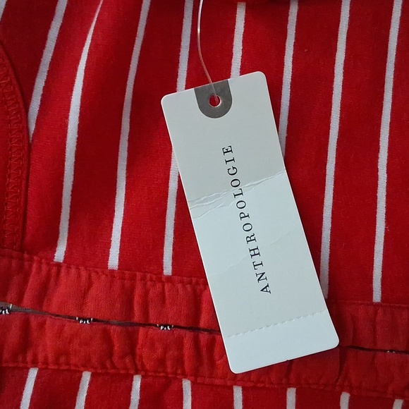 Pilcro Red and White Striped Tank Top - Picture 5 of 7